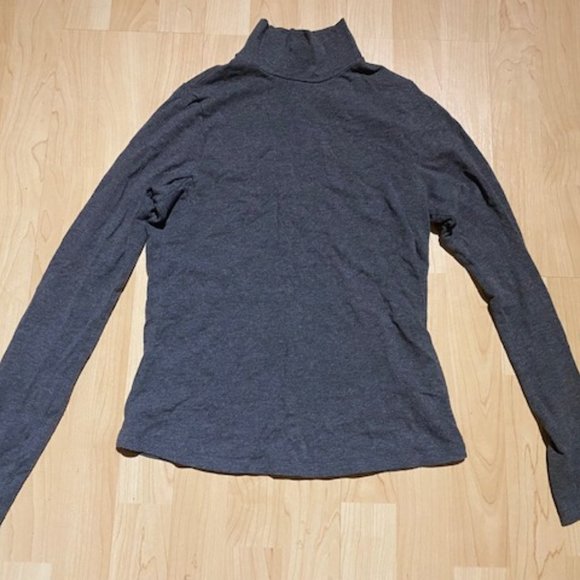 Classic cotton/modal grey turtleneck - Picture 3 of 5
